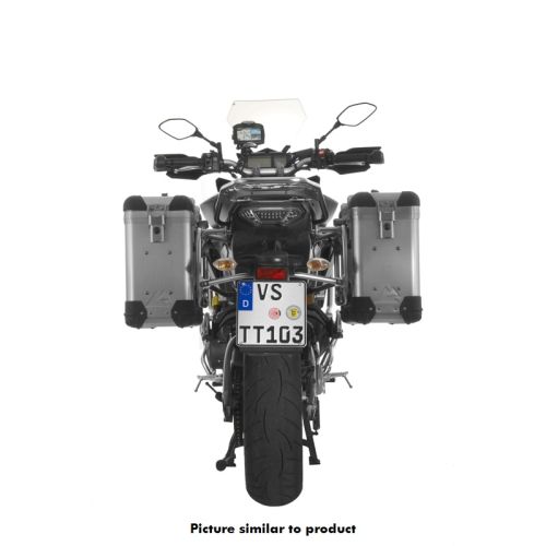 01-630-5750-0 ZEGA Pro sistema di valigie in alluminio 31/31 litri con supporto acciaio inox nero per Yamaha MT-09 Tracer (2015-2017)