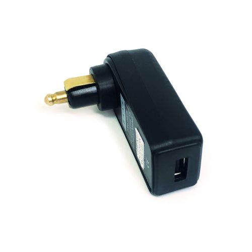 01-030-0230-0 Rechtwinkliger USB-A Ladestecker fuer DIN Steckdose Quick Charge, 3 Amp
