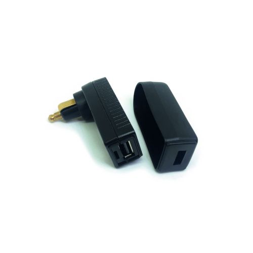 01-030-0230-0 Rechtwinkliger USB-A Ladestecker fuer DIN Steckdose Quick Charge, 3 Amp