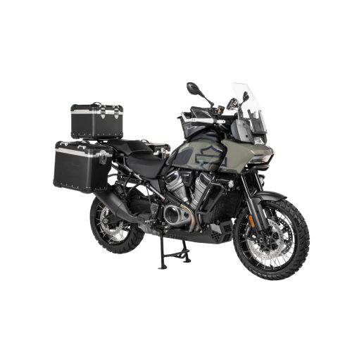 01-440-5456-0 Support de coffres topcase ZEGA, inox noir, pour Harley-Davidson RA1250 Pan America