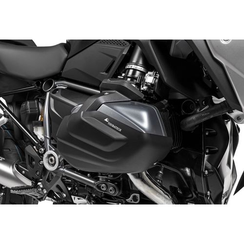 01-037-5132-0 Protection du cylindre en aluminium noir (jeu) pour BMW R1250GS / R1250R / R1250RS / R1250RT