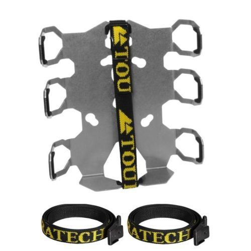01-050-3219-0 ZEGA Pro/ZEGA Mundo piastra adattatrice: supporto bottiglie-doppio con 2x Touratech bottiglia di alluminio 0,6 litri