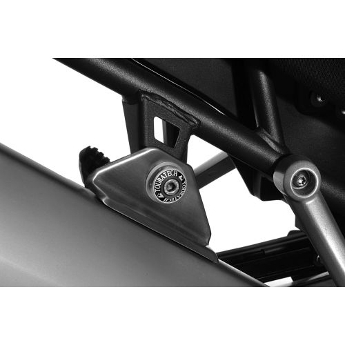 01-420-5252-0 Tapa de cubierta de la fijacion del silenciador de escape, anodizado negro, para Triumph Tiger 800/ 800XC/ 800XCx/ Explorer