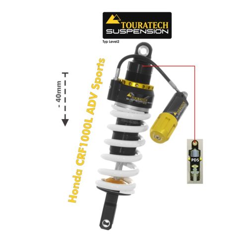 01-402-5863-0 Touratech Suspension lowering (-40mm) for Honda CRF1000L Adventure Sports (2018-) Type Level2