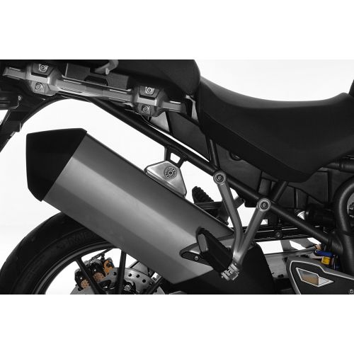 01-420-5252-0 Tapa de cubierta de la fijacion del silenciador de escape, anodizado negro, para Triumph Tiger 800/ 800XC/ 800XCx/ Explorer