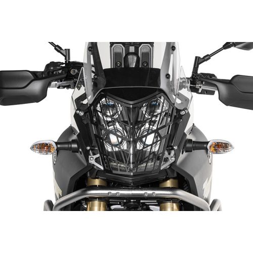 01-632-5095-0 Scheinwerferschutz schwarz mit Schnellverschluss fuer Yamaha Tenere 700 (-2024) *OFFROAD USE ONLY*