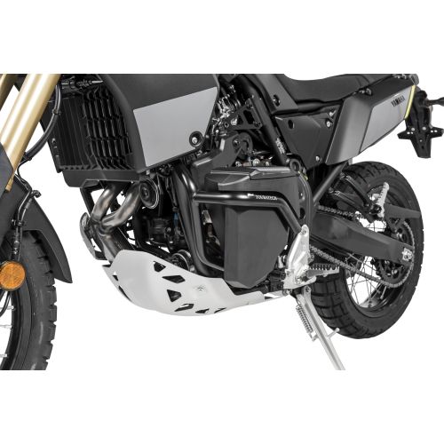 01-632-5167-0 Caja de herramientas con estribo de proteccion del motor - completo - inox, negro para Yamaha Tenere 700