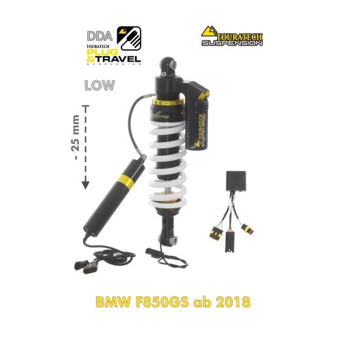 01-082-5865-0 Touratech Suspension Tubo amortiguador reduccion de altura -25mm para BMW F850 GS (2018-2023), DDA / Plug & Travel