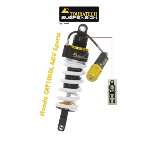 01-402-5862-0 Touratech Suspension shock absorber for Honda CRF1000L Adventure Sports from 2018 Type Level2/PDS