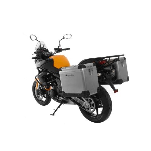 01-408-5770-0 ZEGA Pro aluminium pannier system 45/45 liter with steel rack black for Kawasaki Versys 650 (2010-2014)